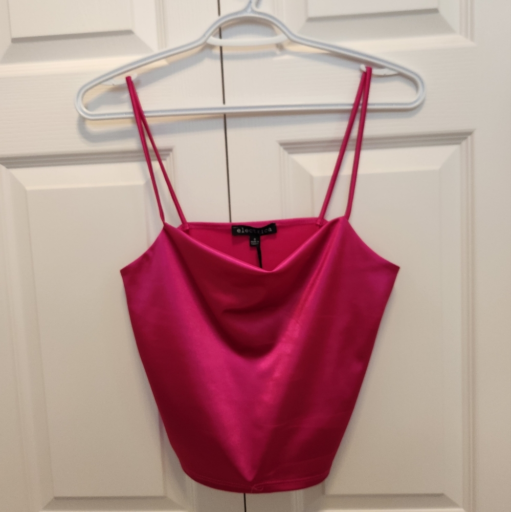 Elegant Pink Crop Top